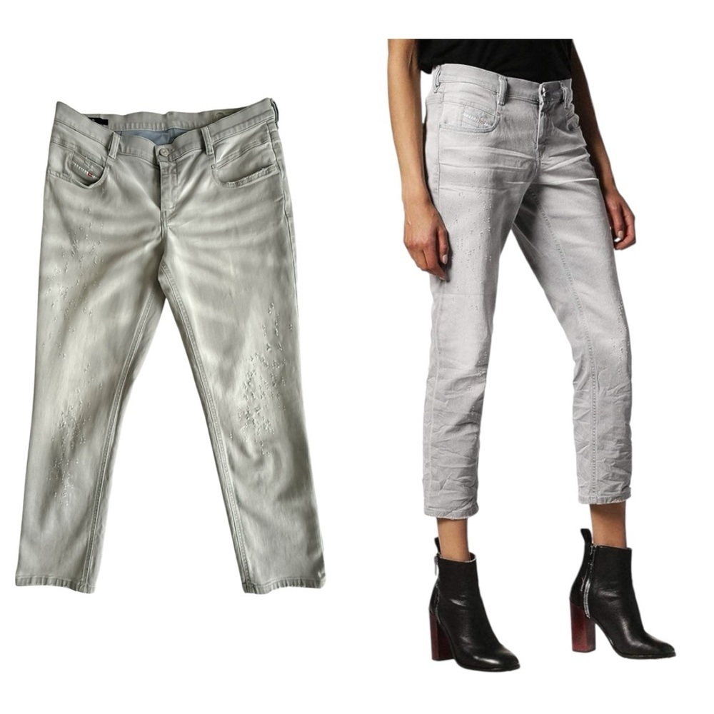 Diesel Belthy-Ankle 084HS Jeans W’s 30 Slim Straight Low Rise Light Gray Italy